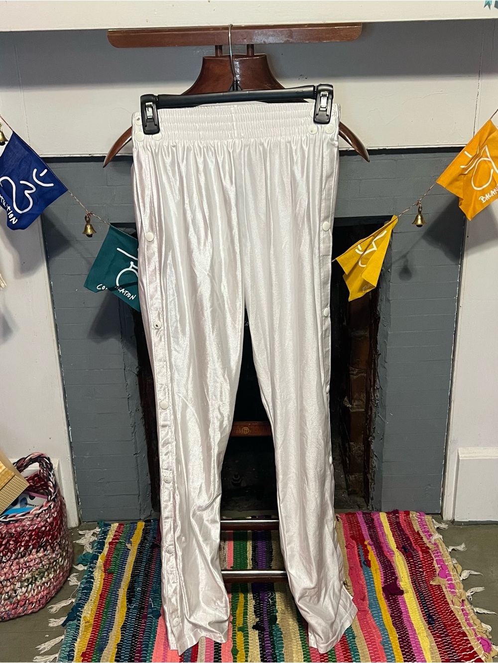 White Snap-Button Pants